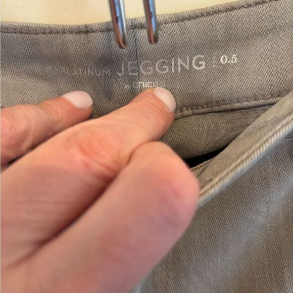 Chico's Light Gray Skinny Jeans - Picture 5 of 5
